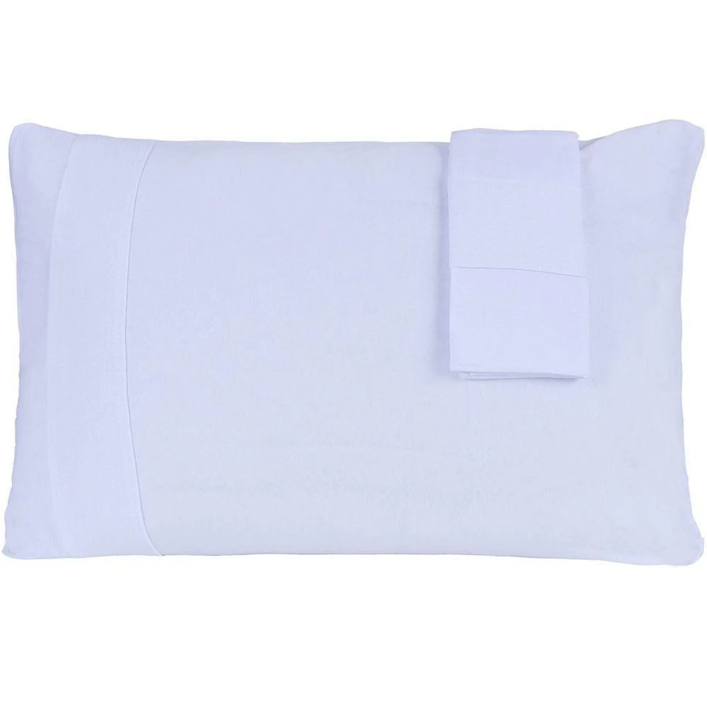 Jogo De Fronhas Bella Cama Malha 100% Algodão 50x70cm Branco