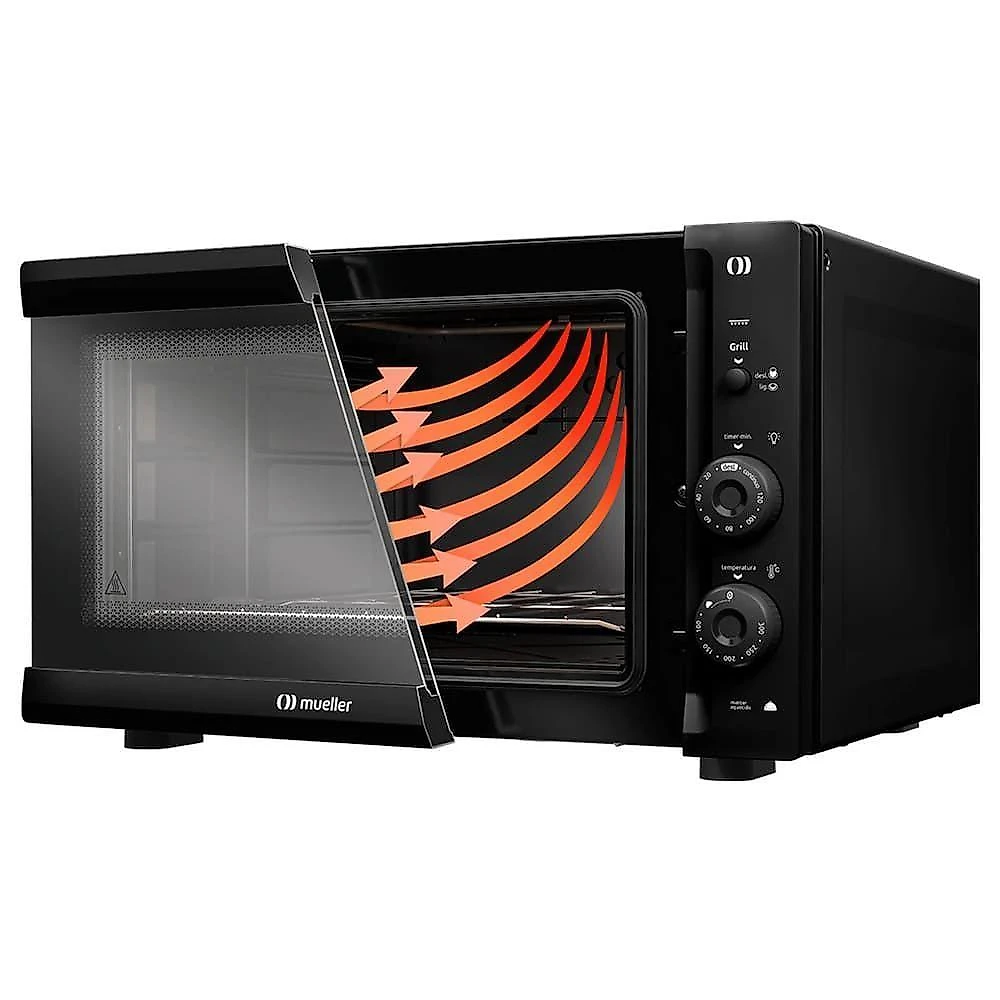 Forno Elétrico de Bancada Mueller 50L MFB50F Preto 110V