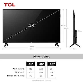 Miniatura Smart TV 43” TCL 43S5K QLED Full HD Google TV Wi-Fi