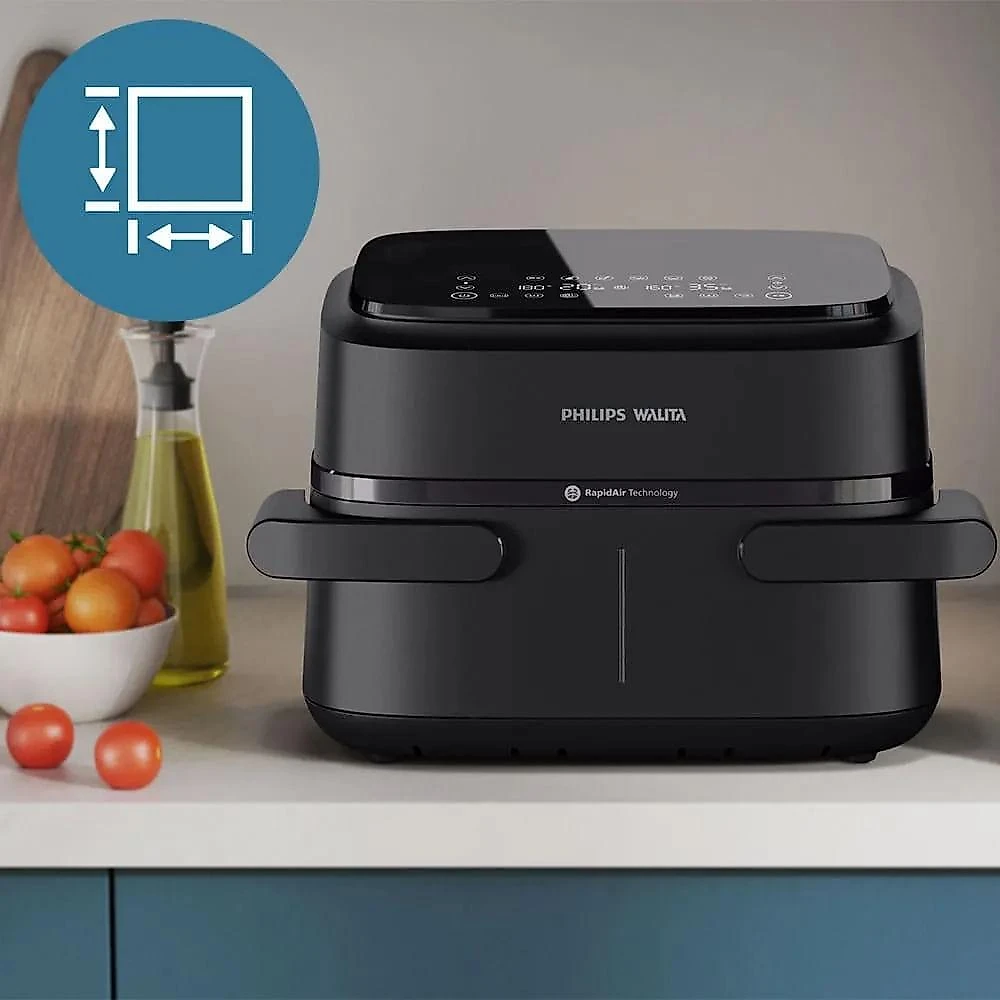 Fritadeira Airfryer Philips Walita Duplo Cesto com Divisória Removível 7,1L NA150 127V