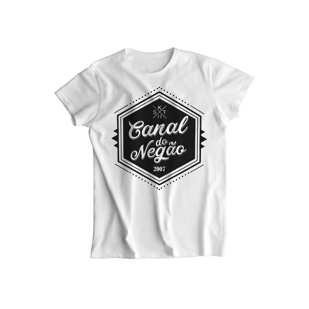 Camiseta - Canal do Negão - Branca - Tamanho G