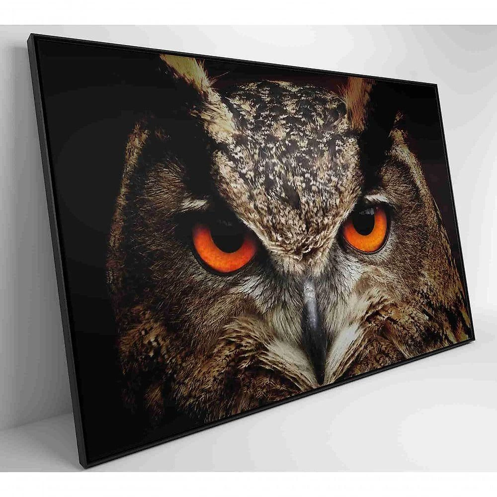 Quadro Coruja 90x60 Cm Tecido Canvas