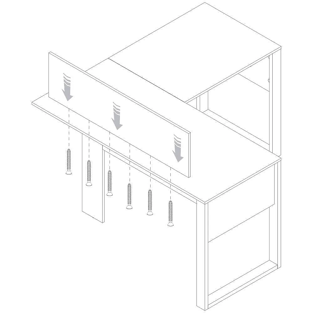 Painel Divisor De Mesa 110 Cm Me4183 Preto Tecno Mobili Preto