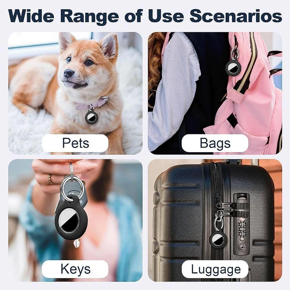 Suporte De Airtag Para Airtag, Capa Com Chaveiro, Antirriscos Para Airtags, Chaveiro Para Apple Para Airtags, Acessórios