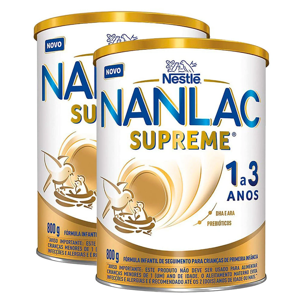 Kit 2 Fórmula Infantil NANLAC Supreme 800g