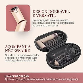 Secador 5 em 1 Mondial SM-01-BLDC-CP 1500W Tecnologia Cerâmica Rosa 110V