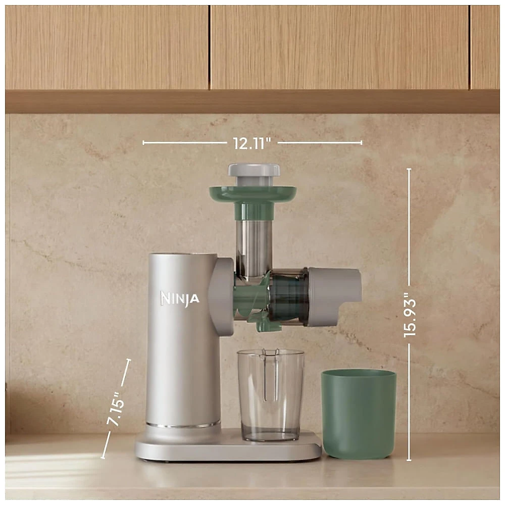Ninja NeverClog Cold Press Juicer. 680,4 gramas Jug. 1020,6 gramas Pulp. JC151SD Spanish Moss
