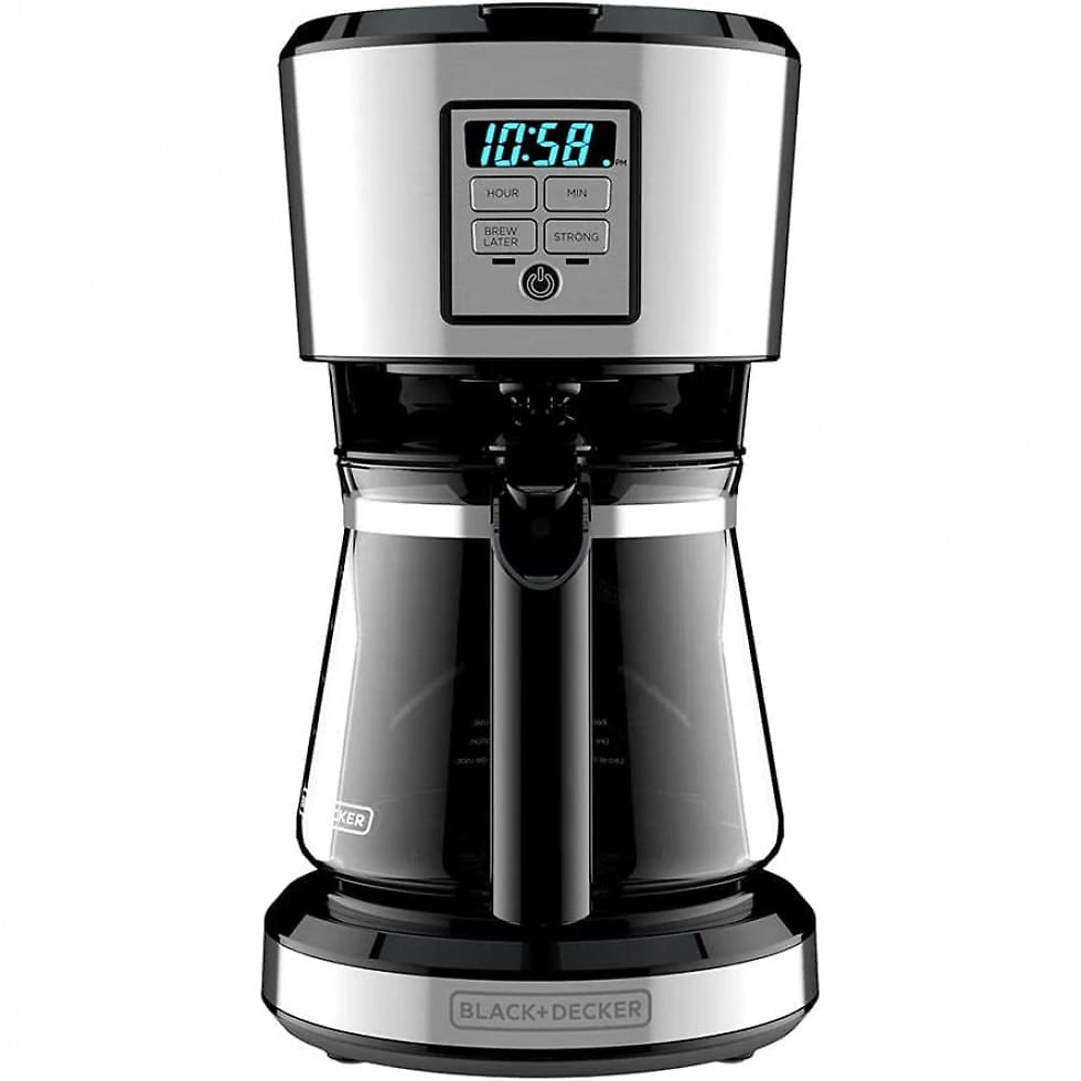 Cafeteira Elétrica Programável Decker 2.8L em Aço Inoxidável com Painel Digital, 110v, BLACK CM1231S, Prateado