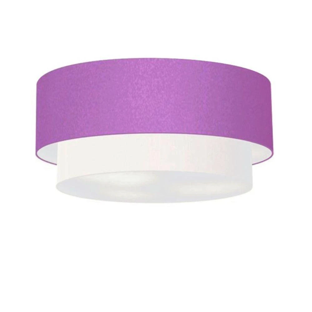Plafon Para Banheiro Cilíndrico Sb-3024 Cúpula Cor Lilás Branco