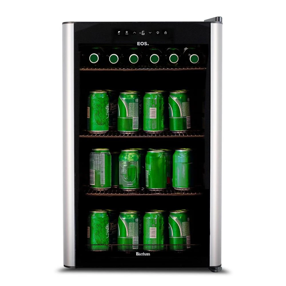 Cervejeira EOS Bierhaus 76 Litros Frost Free com Compressor e Porta de Vidro com Inox ECE80 110V