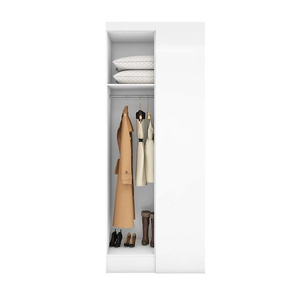 Closet Modulado de Canto 3 Peças 2 Gavetas Smart Plus Branco