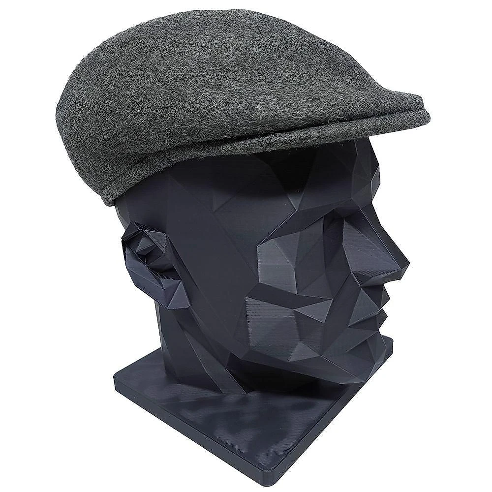 Manequim Cabeça Expositor para Boné e Óculos 3D Preto Masculino