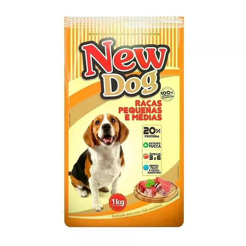 Ração NEW DOG para Cães Raças Pequenas Pacote 1kg