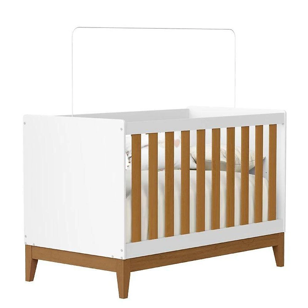 Quarto De Bebê Flip Guarda Roupa 4 Portas Branco Acetinado Savana Com Colchão Gazin - Reller