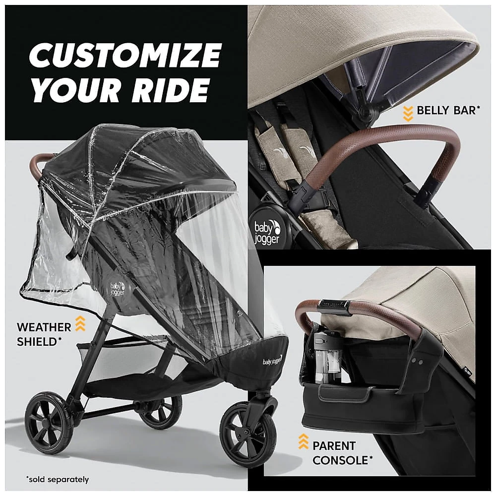 Carrinho Baby Jogger City Mini GT3 Preto Todo Terreno 3 Rodas Pneus Forever Air