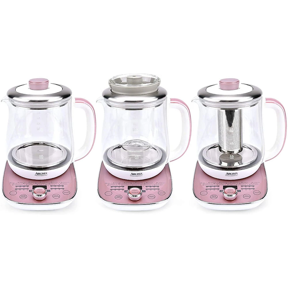 Aroma AWK701 Chaleira Elétrica Multiuso 15L com Temporizador 800W110V Rosa