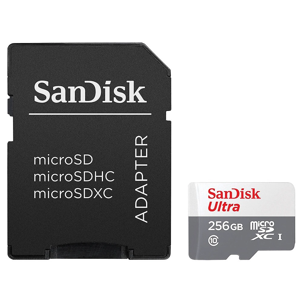 Cartão MicroSDXC 256GB SanDisk Ultra 100Mb/s UHS-I / U1 / Classe 10
