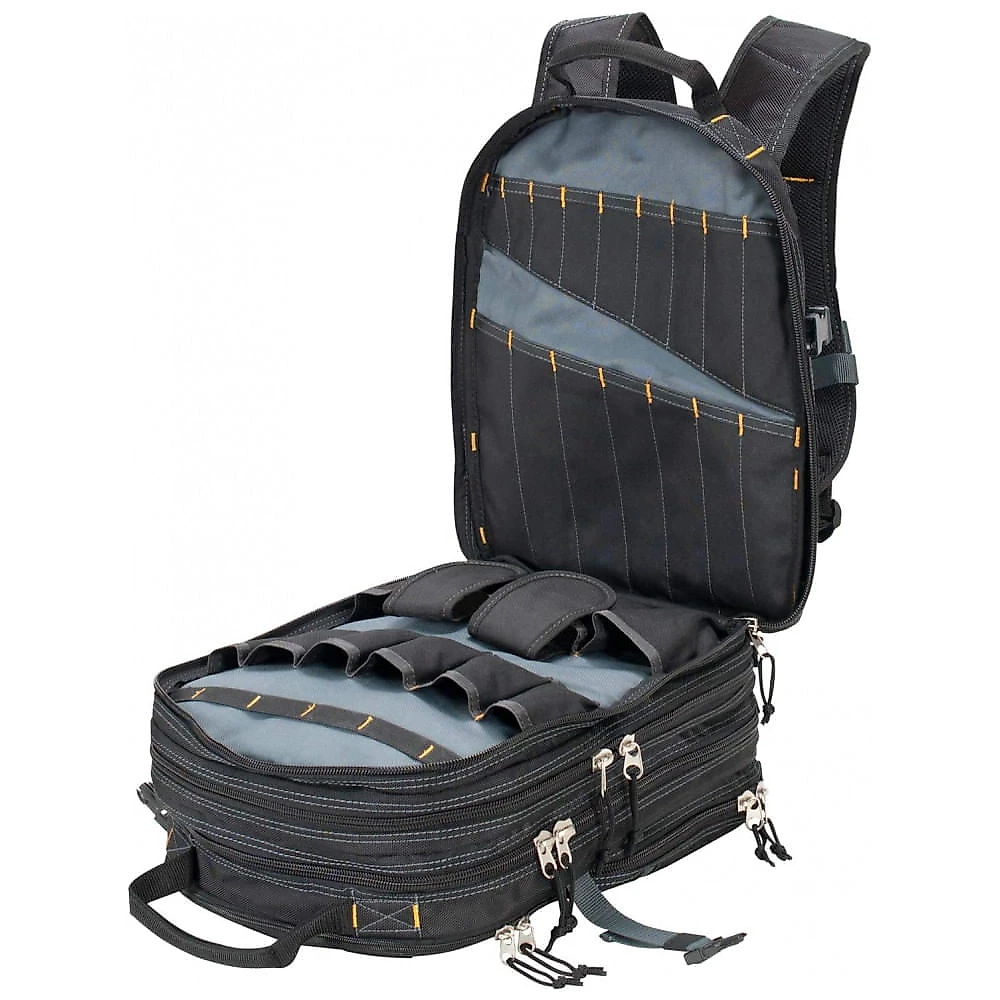 Mochila de Ferramentas Organizadora com 75 Compartimentos, CUSTOM LEATHERCRAFT 1132, Preto