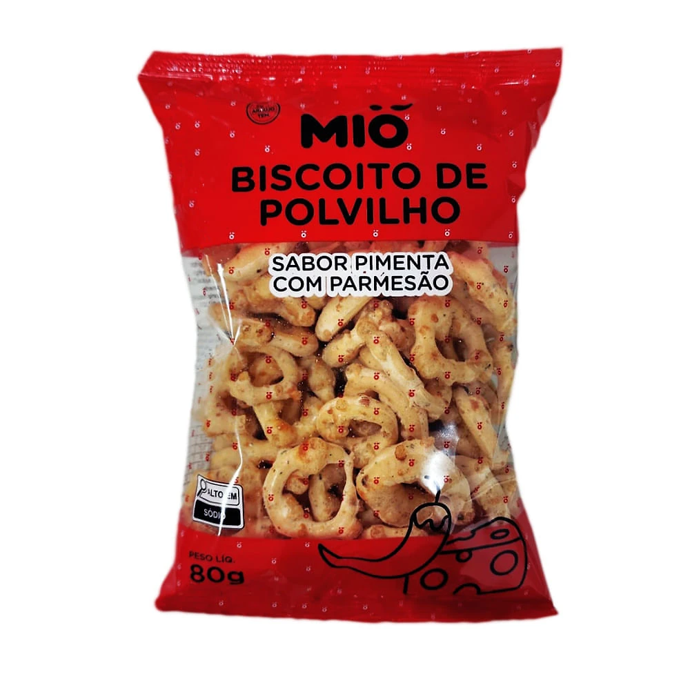 Biscoito Polvilho Mió Pimenta com Parmesão 80g