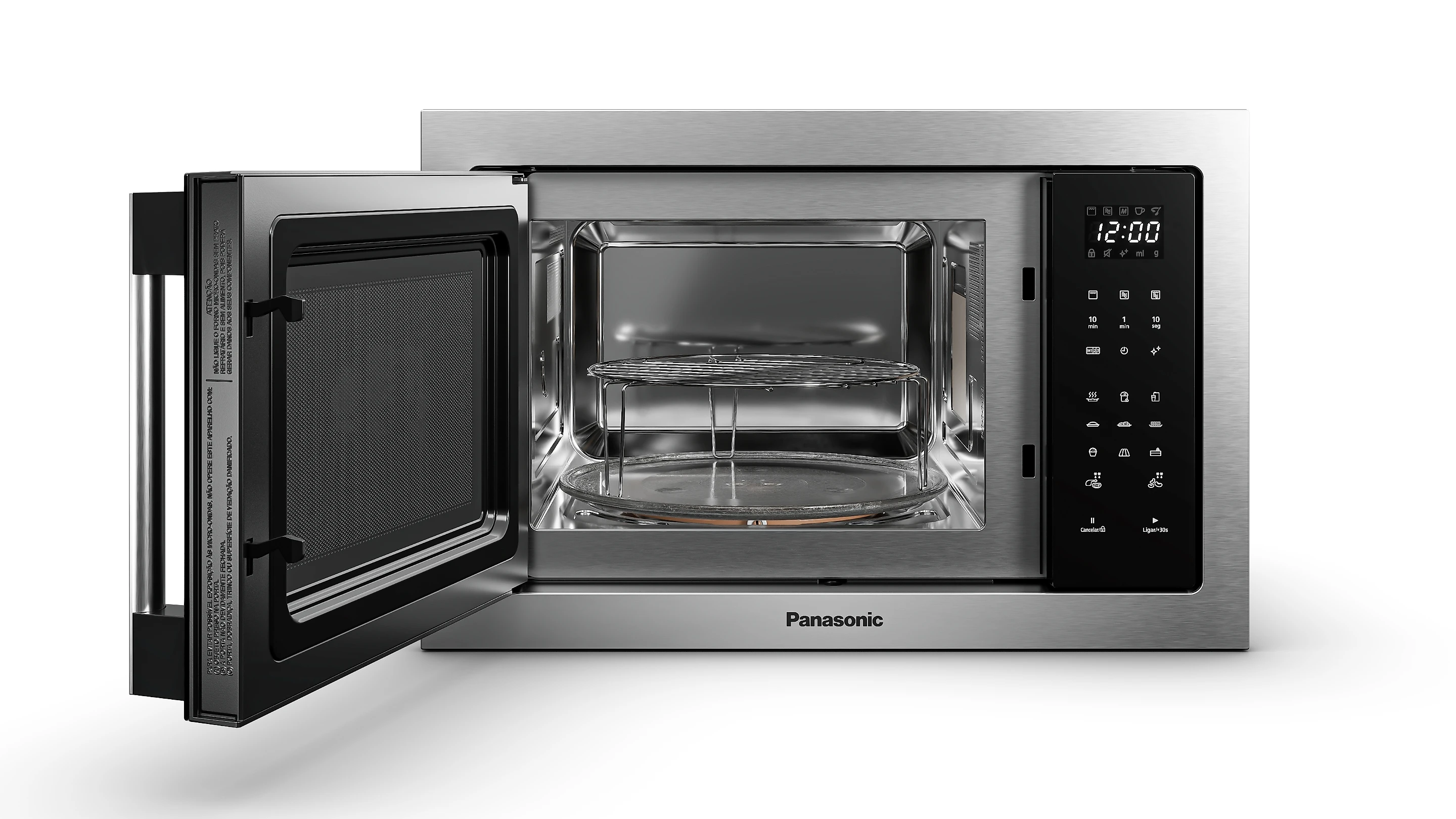 Microondas de Embutir Panasonic Painel Easy Touch 30L Inox - NN-GB68QSRUK NN-GB68QSRUK