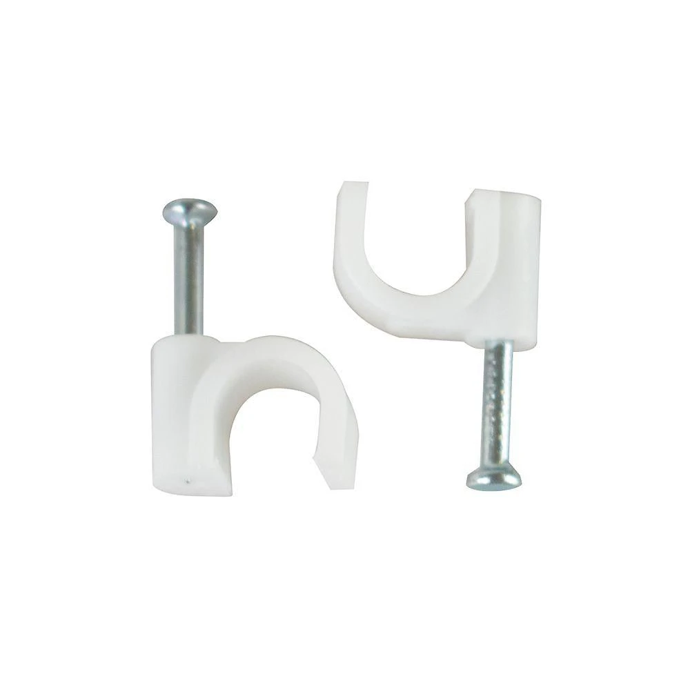 Fixa Fio Evus C-105 para Cabo RG6 8mm Pacote 100 Unidades Branco