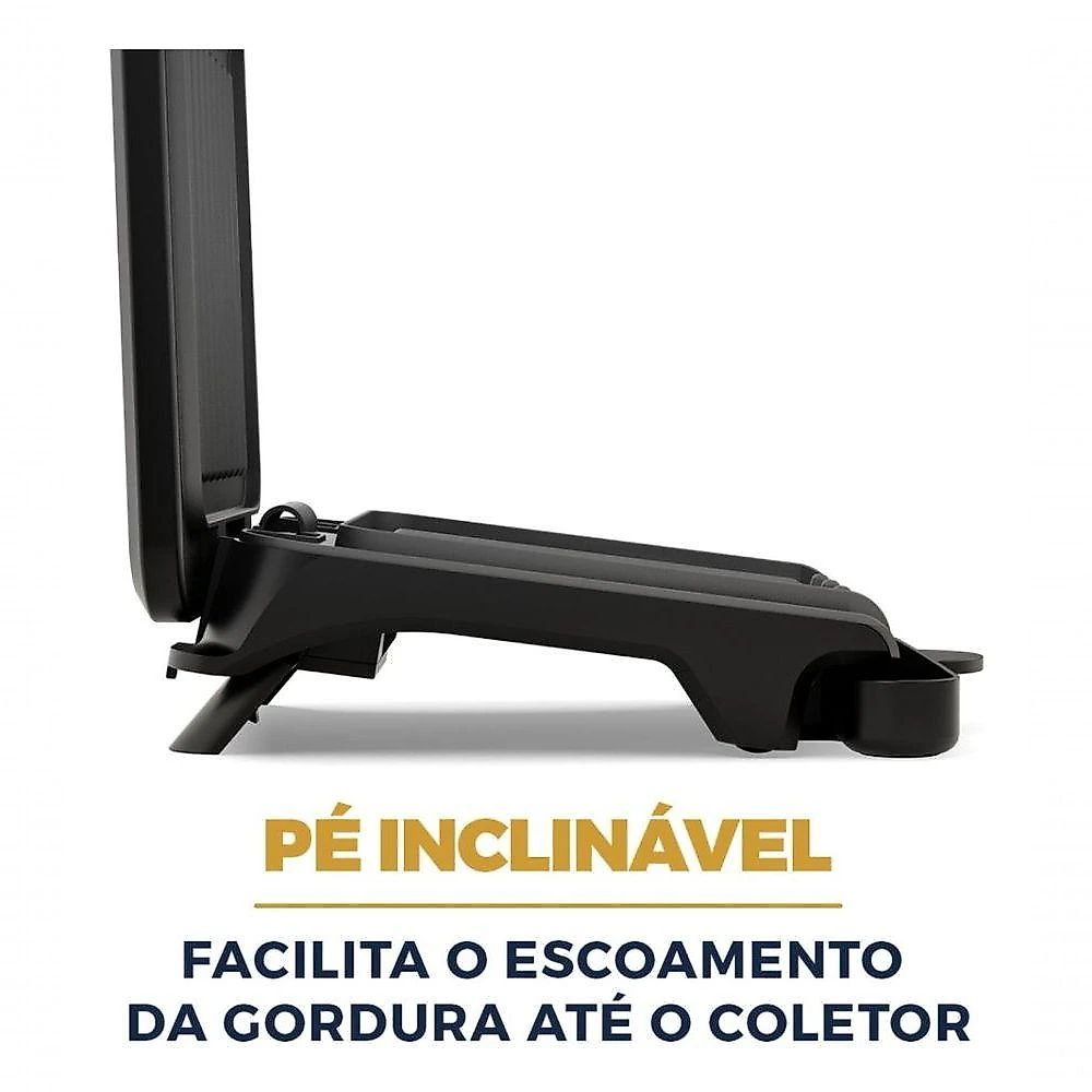 Grill Britânia BGR12A para 2 Sanduíches Chapas Antiaderentes 750W Preto 110V