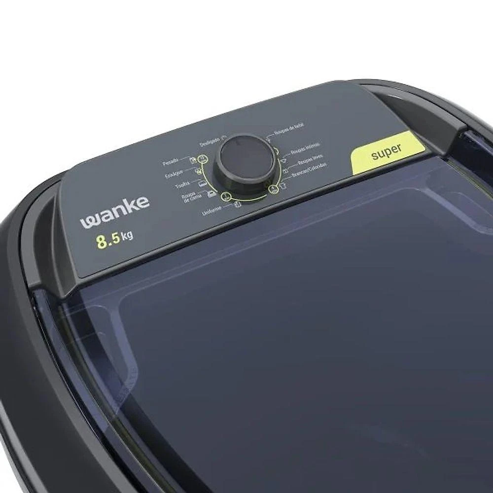Lavadora De Roupas Semiautomática Super 8,5 Kg Preta Wanke 220V