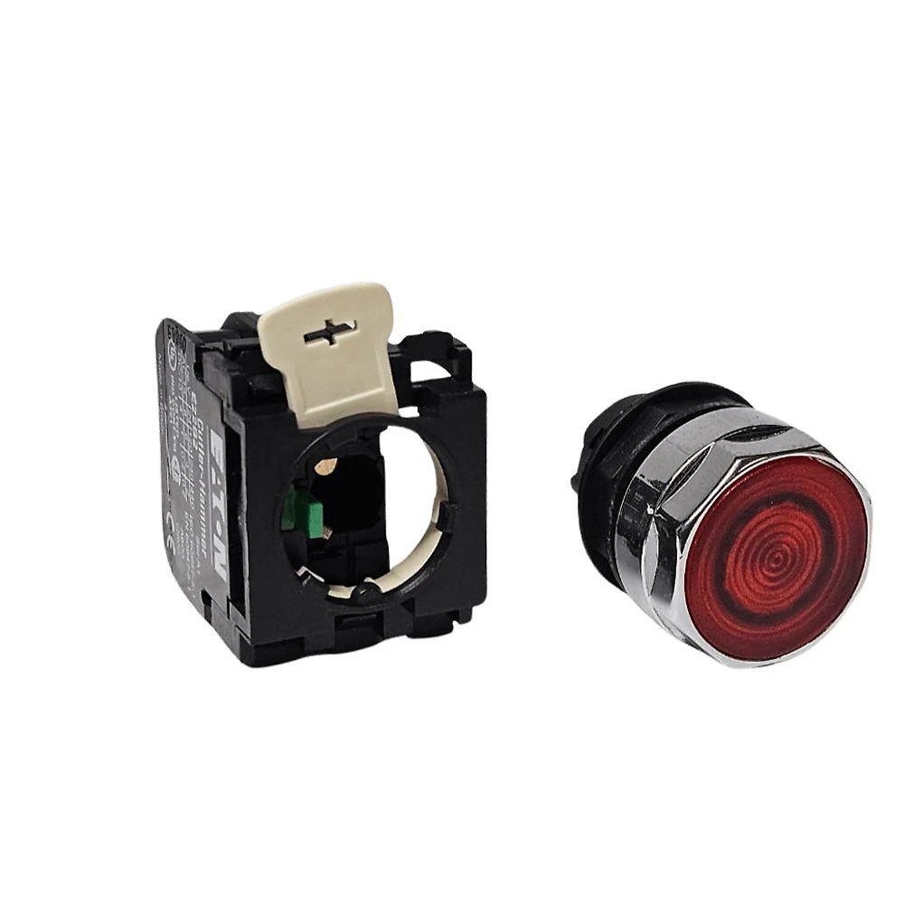 Botão Pulsador Eaton B22N2X4A para Comando Elétrico 1NA 24V Bivolt Vermelho