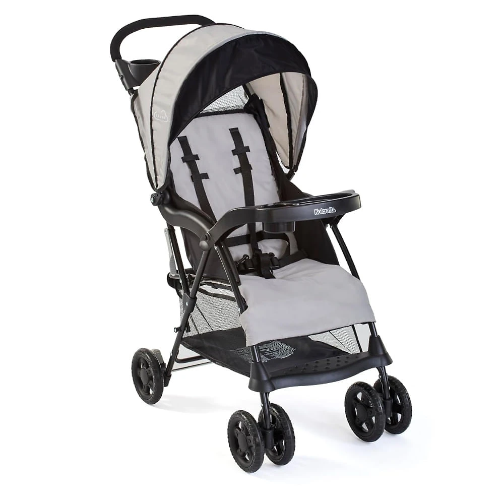 Carrinho de bebê guarda-sol Kolcraft Cloud Plus, ultraleve e compacto, com amplo porta-objetos e capota, assento reclinável e bandejas para criança