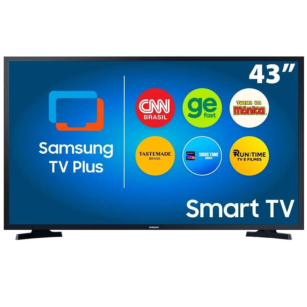 Smart tv 43" led full hd samsung t5300 com hdr, sistema operacional tizen, wi-fi, espelhamento de tela, dolby digital plus, hdmi e usb