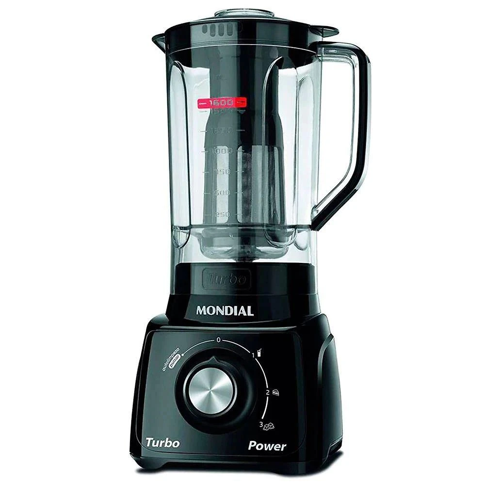 Liquidificador Mondial Turbo Power L-99 FB 550W 1,6L 3 Velocidades San Cristal