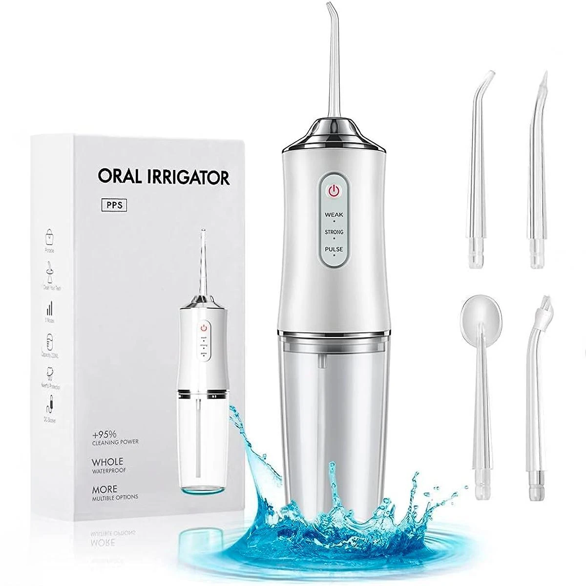Miniatura Irrigador Oral Mornwell 2 Bicos Limpeza Profunda