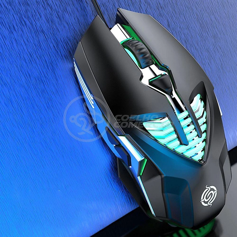 Mouse Gamer 4 Botões Com Fio Rgb 7 Cores Macro Ergonômico Q1