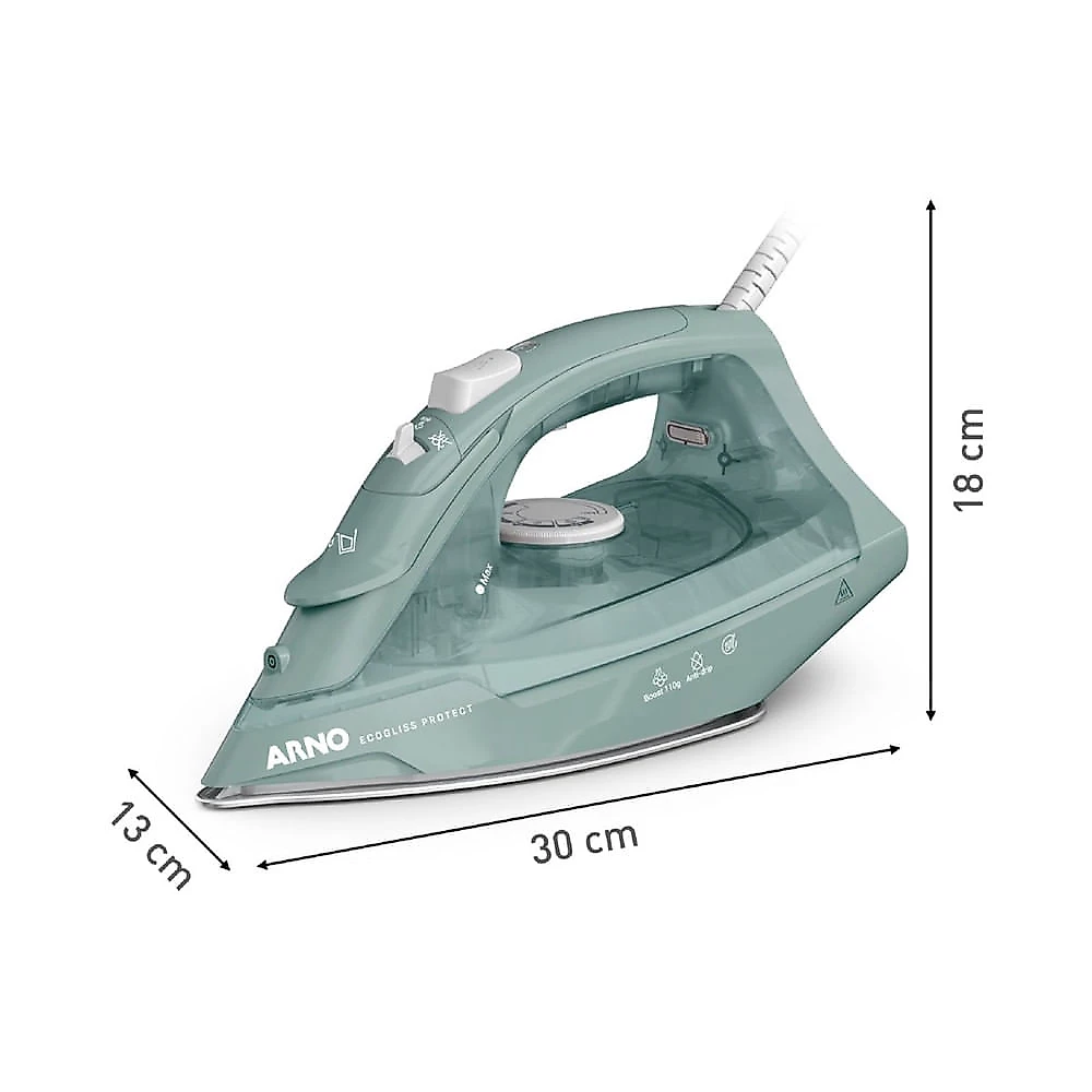 Ferro Arno a Vapor Ecogliss Protect Verde - 110V