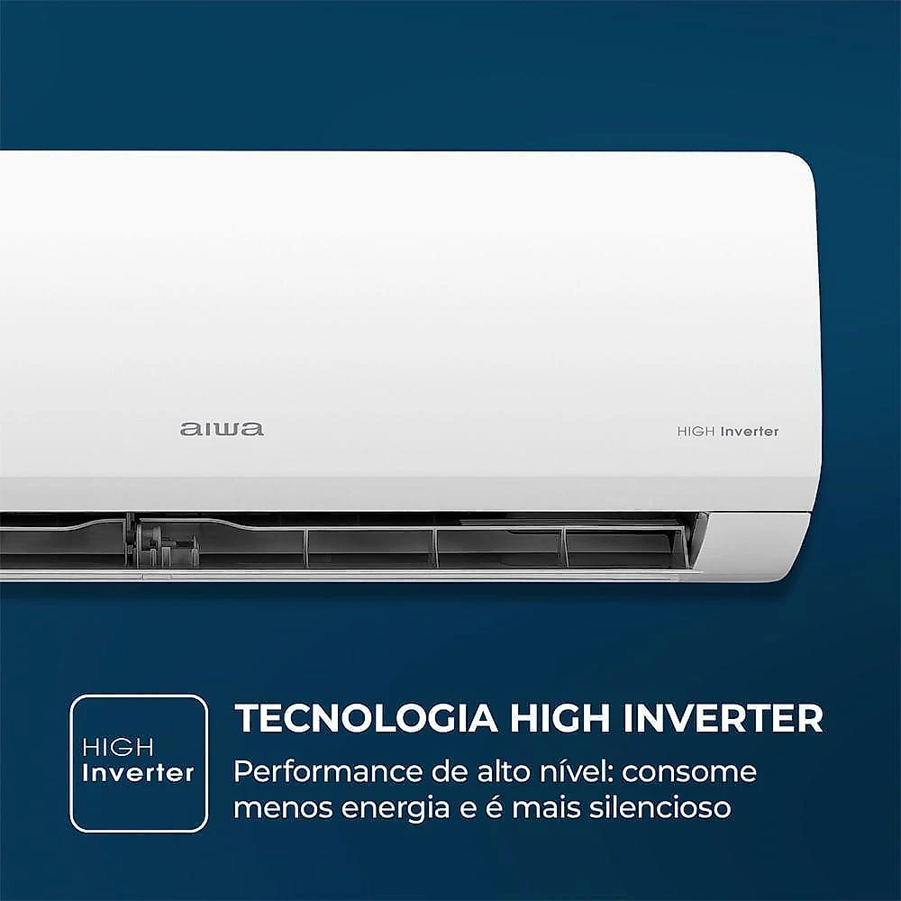 Ar condicionado split hi wall aiwa inverter 9000 btus quente e frio 220v aws-ac-9qf-eu