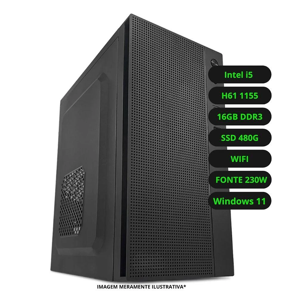 Computador I5 2400 Intel Core I5 2400 16GB SSD 480GB Windows Solução Completa