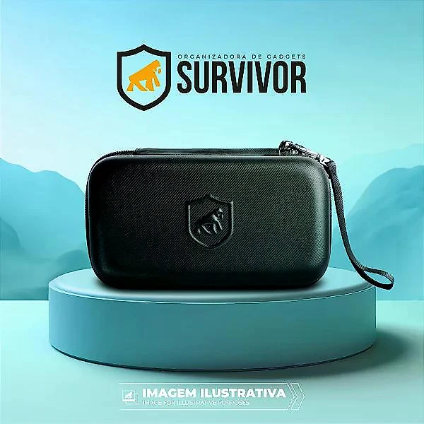 Kit Estojo Survivor Multiuso + Garrafa Antivazamento 500ml WaterShield - Gshield