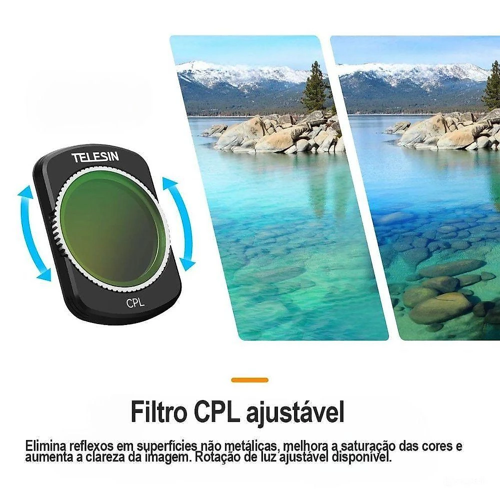 Kit Filtros Cpl+nd16/64/256 De Câmera Dji Osmo Pocket 3 - Telesin