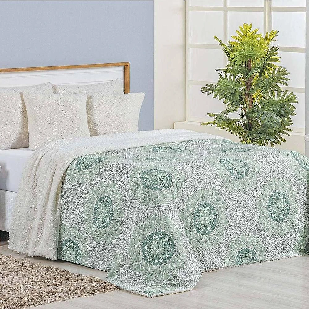Cobertor Solteiro Top Line Estampado Hipercal-sherpa 1 Peça - Lotus