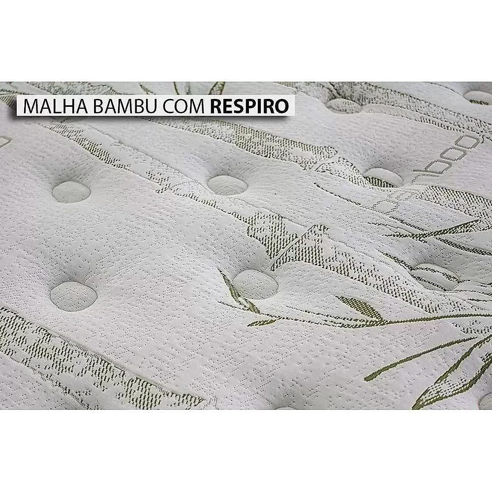 Cama Box Casal: Colchão Molas Masterpocket Ensacadas Herval Imperatore Eco Bamboo + Base Crc Corano White (138x188)