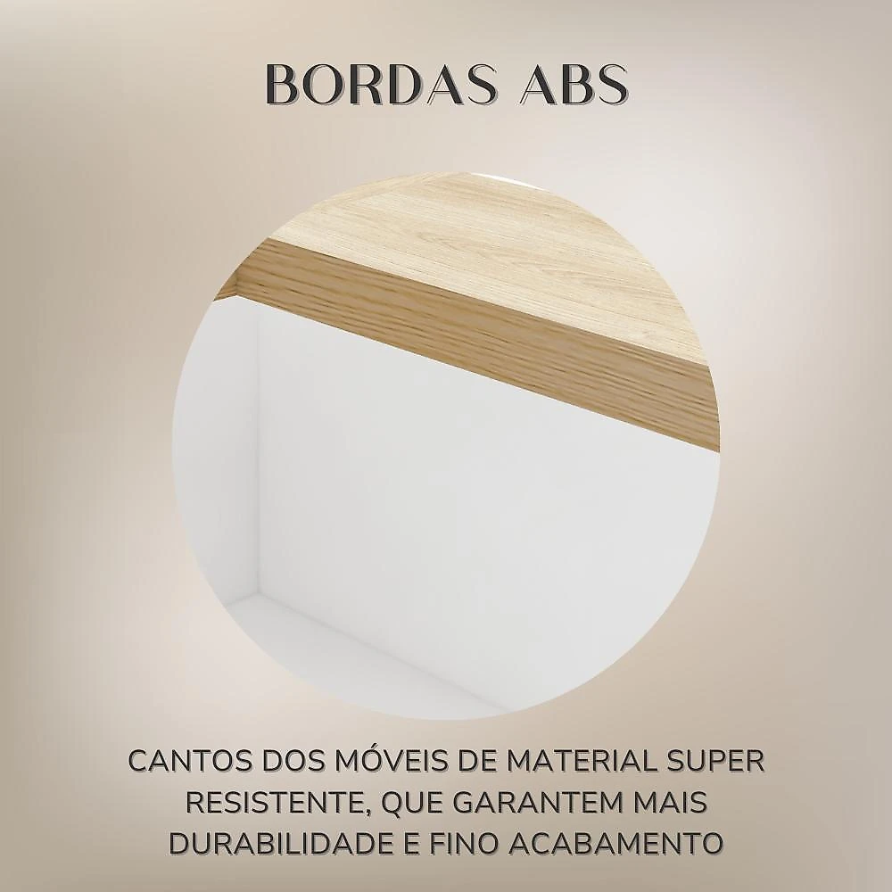 Balcão de Atendimento para Escritório/Recepção em L - Elegante e Funcional 147,7x147,7cm Balcão para Escritório Atendimento Recepção em L 147,7cm Executiva Artany Carvalho/Branco