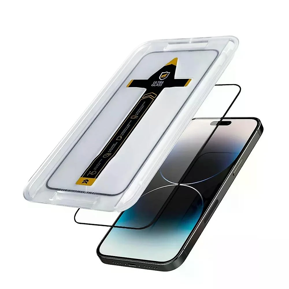 Kit Capa Magsafe Preta e Pelicula Ultra Glass Preta para iPhone 15 Pro - Gshield