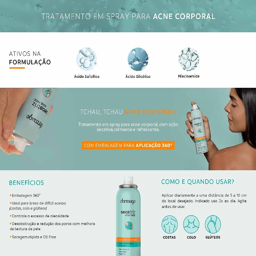 Spray Secativo Corporal Dermag… | Shopping do Inter