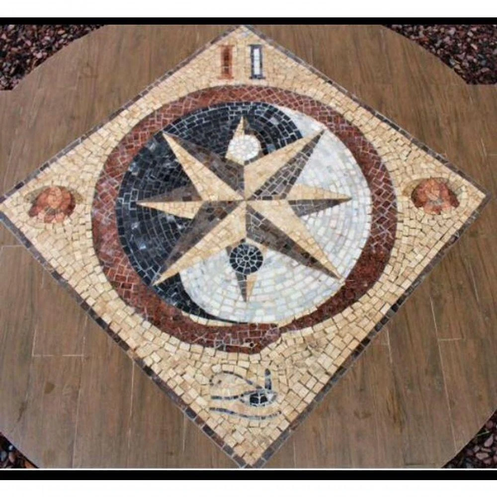 Piso Maçom Em Mosaico I Tamanho 100cm