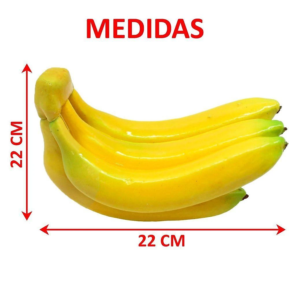 Kit 2 Maço Com 5 Bananas Em Isopor Artificial Enfeite Fruta