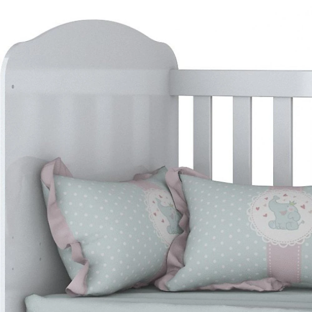 Quarto de Bebê com 1 Guarda Roupa 1 Cômoda e Berço 3 em 1 Abracadabra Espresso Móveis Branco