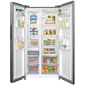 Geladeira Fost Free Side by Side Midea MD-RS710 511L Smart Inverter Wi-Fi Alexa Inox 110V