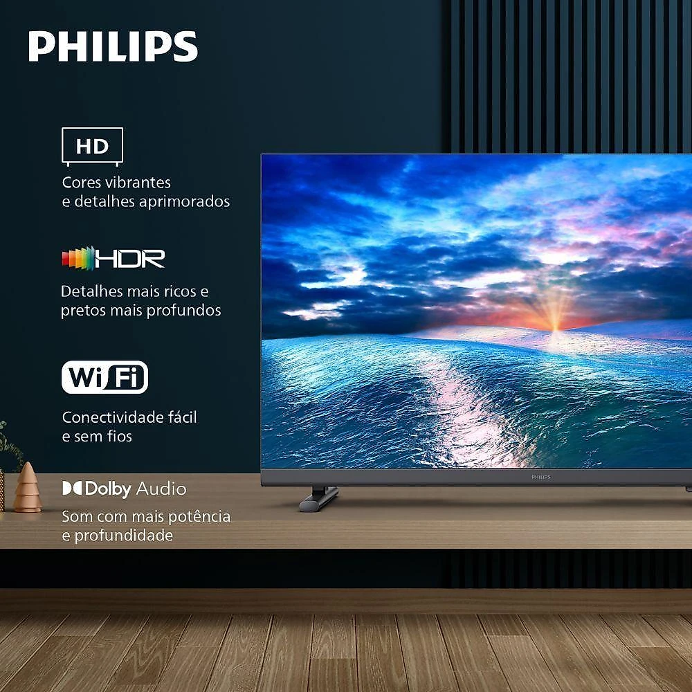 Smart TV Philips 32PHG6910-78 32" HD LED Preto Wi-Fi HDR Pixel Plus HD Bivolt
