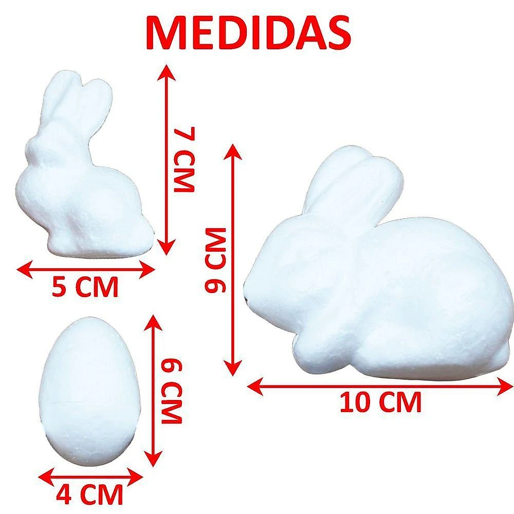 Coelhos Ovos Páscoa Para Colorir Com Tintas Pincel Kit 40pçs