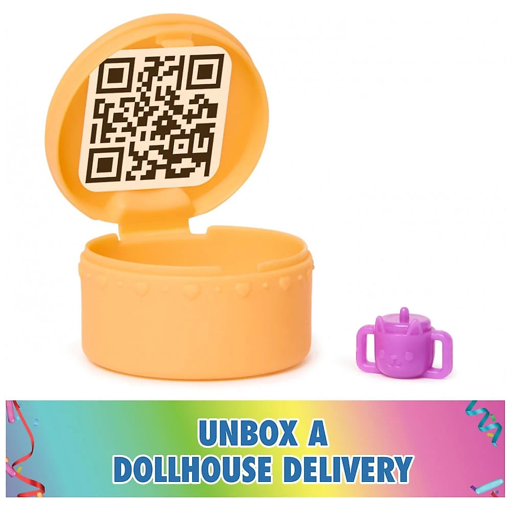 Playset Gabby's Dollhouse Kitty Care Ear Purrfect Playroom com 17 Peças e 4 Figuras de Brinquedo - Móveis e Acessórios de Boneca